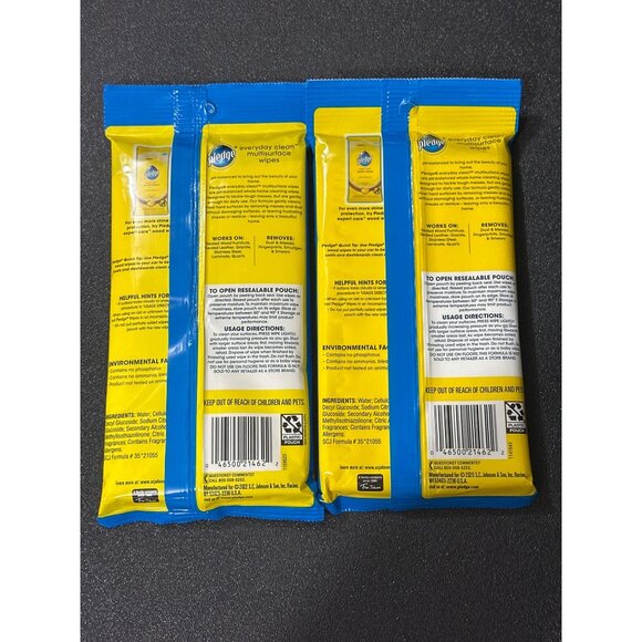 2X- Pledge Everyday Clean Multisurface Wipes Fresh Citrus 25 Ct - Picture 2 of 2